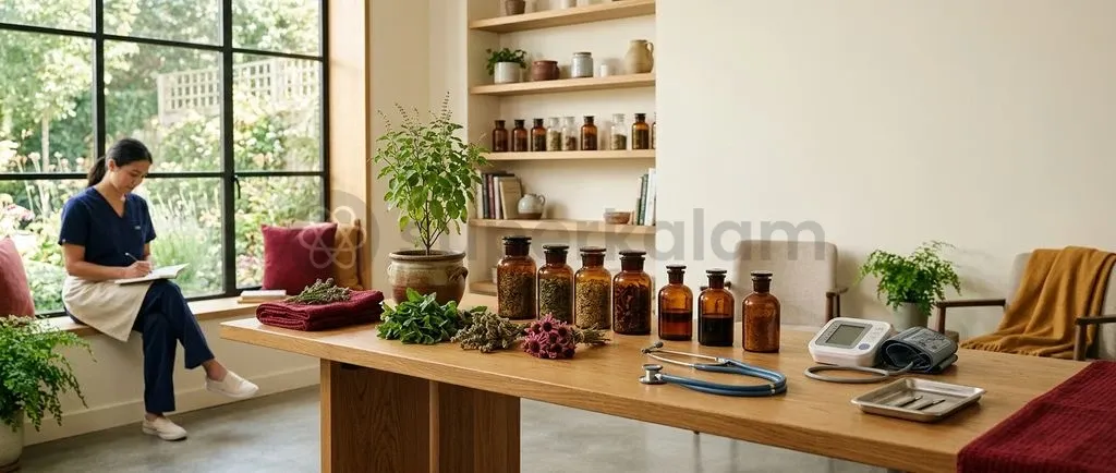 India's public health policy increasingly co-locates traditional AYUSH services alongside allopathic healthcare facilities to provide comprehensive primary care.