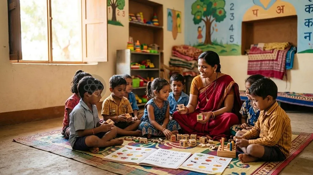 Anganwadi centres across India are evolving into foundational early learning hubs under the National Education Policy 2020.