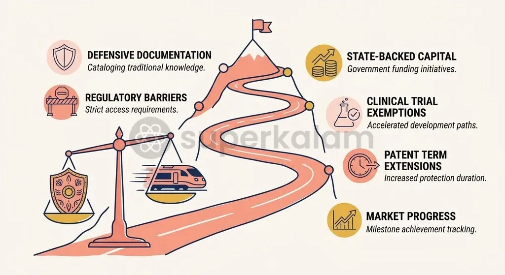 While India prioritises defensive shields against biopiracy, China has deployed billions of dollars into offensive patent pipelines and clinical dispensations.