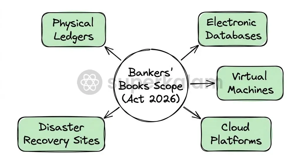 Statutory scope under the 2026 Act encompasses distributed digital architectures alongside physical records.