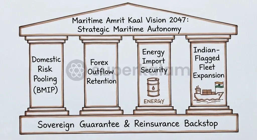 Integrating domestic insurance with port connectivity and fleet expansion forms the core of Maritime Amrit Kaal Vision 2047.
