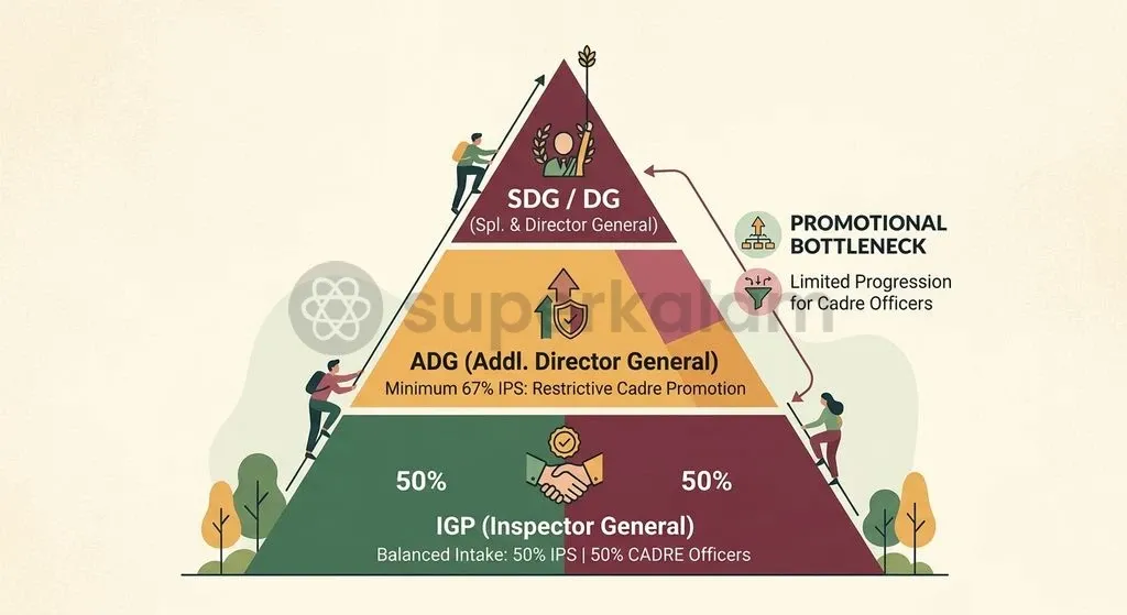Deputation quotas under the 2026 Act allocate between 50 and 100 percent of higher command appointments exclusively to police deputationists.