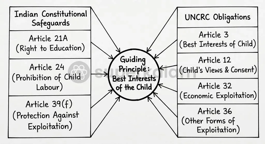 Domestic constitutional rights and international treaties mandate shielding children from exploitation and preserving their development.