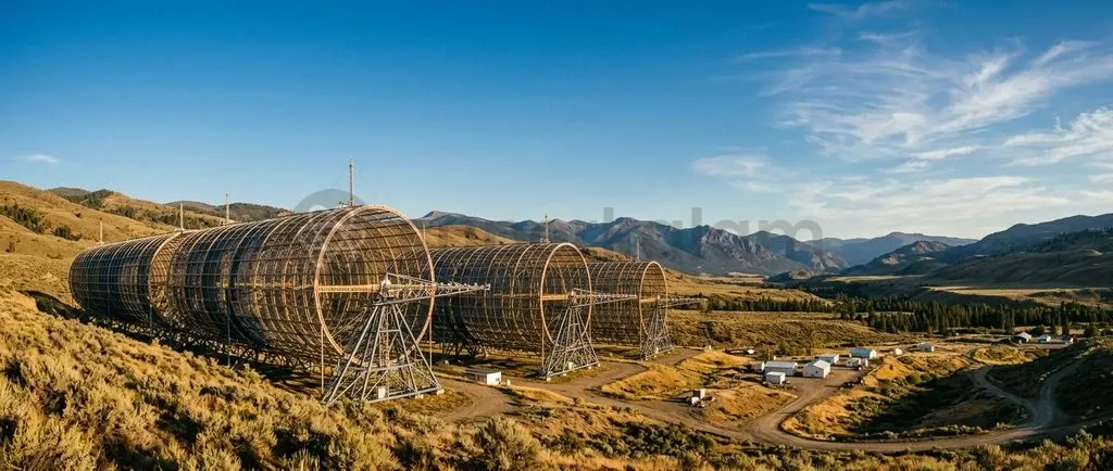 The Canadian Hydrogen Intensity Mapping Experiment utilizes four stationary parabolic cylinders to map primordial cosmic structure.