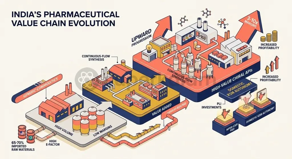 Government initiatives such as the PLI Scheme and Bulk Drug Parks support domestic manufacturing of complex, high-margin chiral APIs.