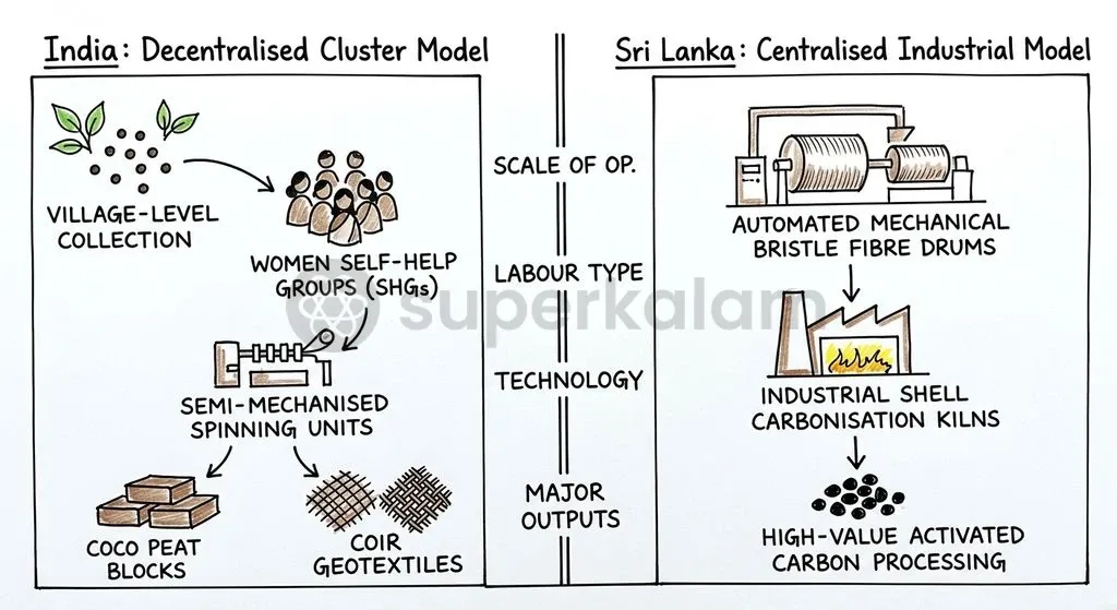 Cross-country models illustrate the potential of combining rural artisan networks with high-depth automated processing.