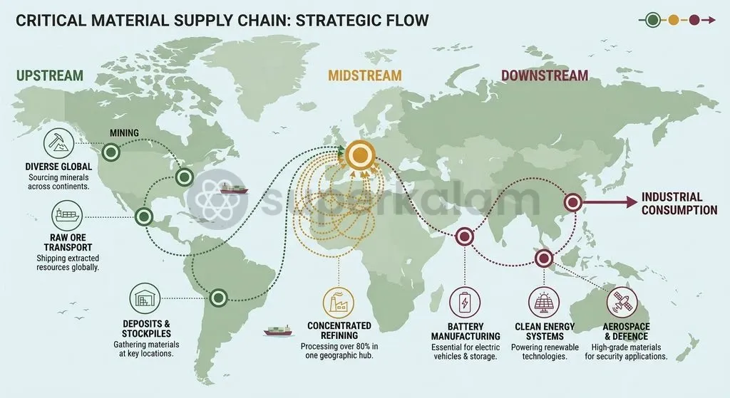 Processing chokepoints in the critical mineral supply chain leave import-dependent countries vulnerable to export curbs and supply weaponisation.