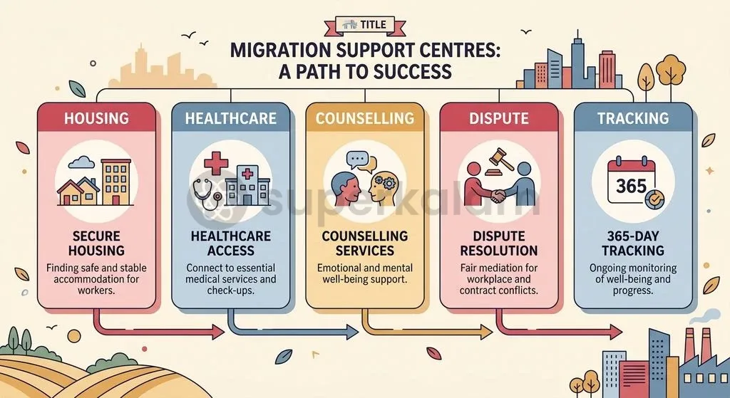 Migration Support Centres provide an institutional safety net to overcome post-placement urban attrition.