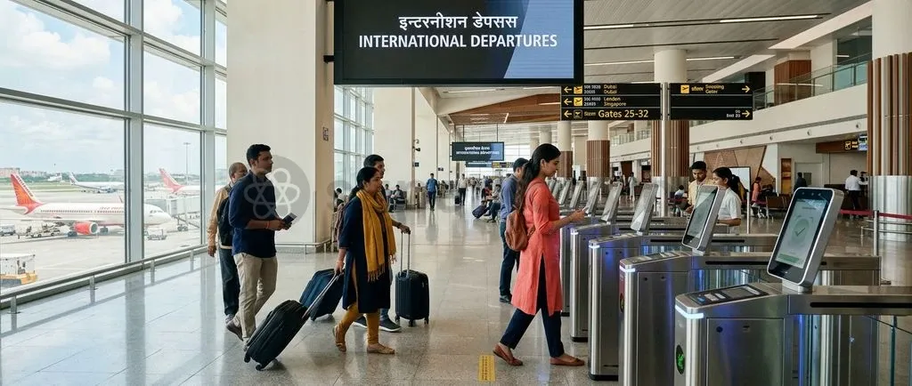 Indian international airports are piloting facial recognition e-Gates to streamline outbound passenger processing.