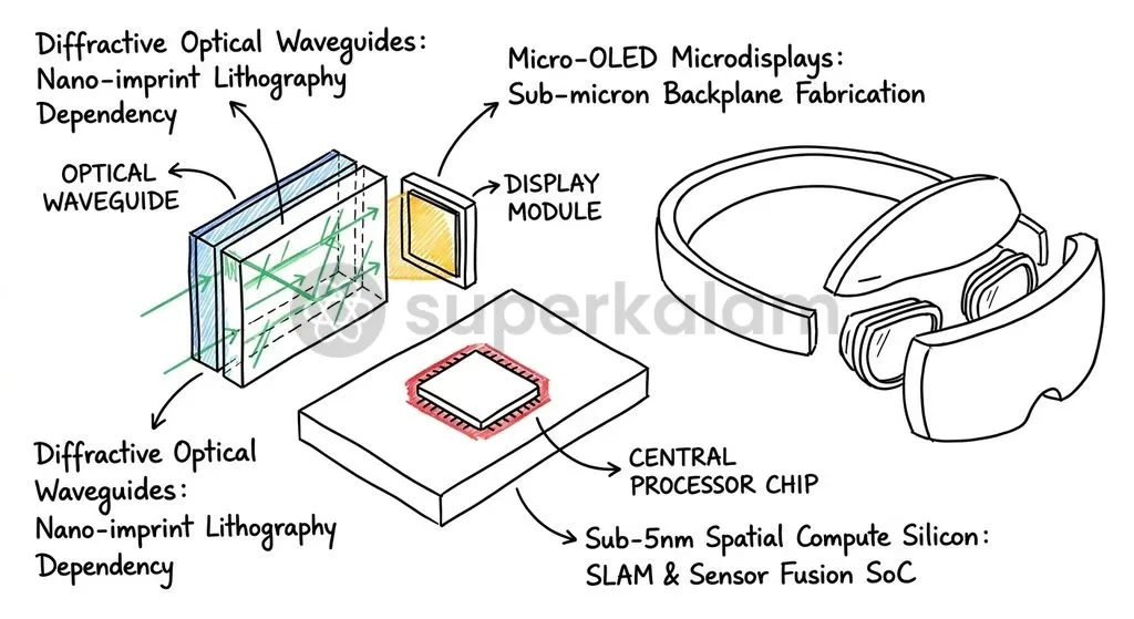 Immersive spatial computing headsets depend on specialised optical and semiconductor components currently lacking domestic fabrication.