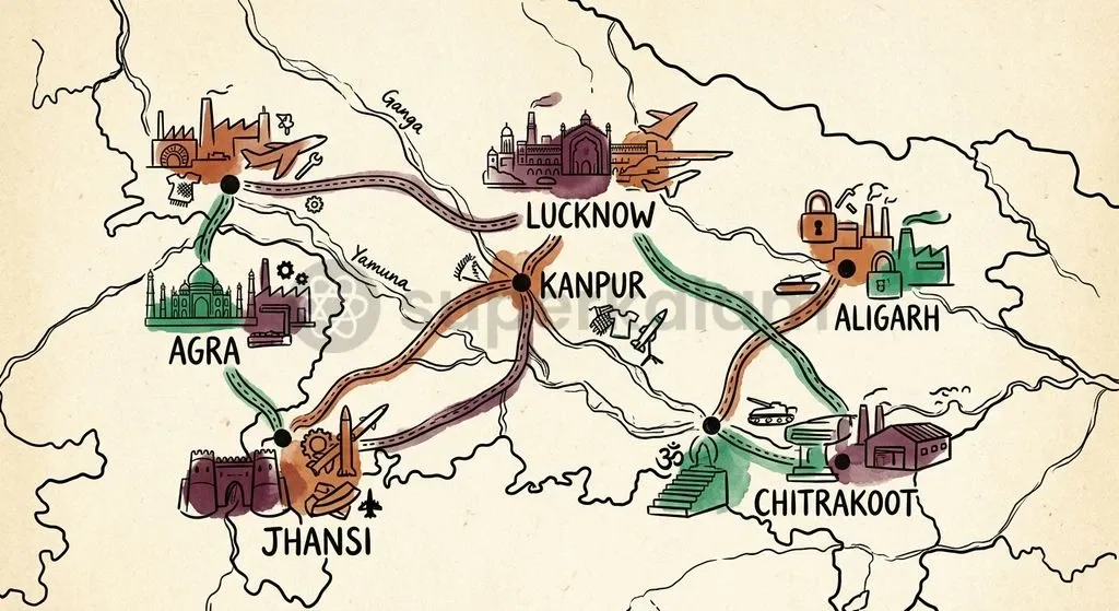The Uttar Pradesh Defence Corridor provides dedicated nodes for testing, aerospace development, and defence manufacturing.