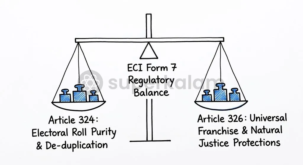 Constitutional jurisprudence requires the Election Commission to balance roll integrity against the protection of adult suffrage.