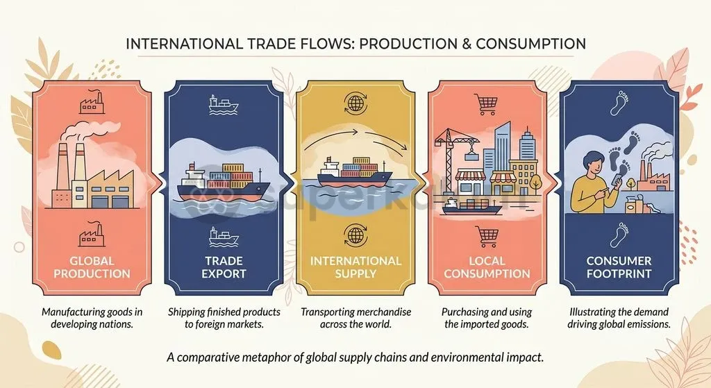 Territorial carbon accounting often penalises manufacturing nations while ignoring the heavy import consumption of developed countries.