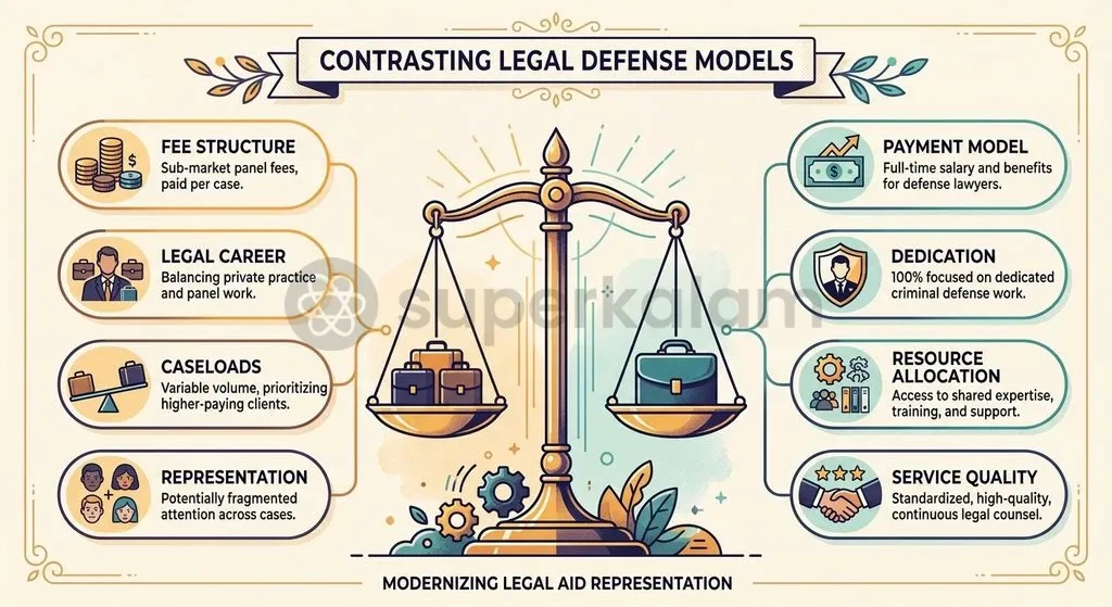 Structural divergence: why the transition from ad-hoc empanelled advocates to the full-time Legal Aid Defense Counsel System is central to NALSA's institutional reform.