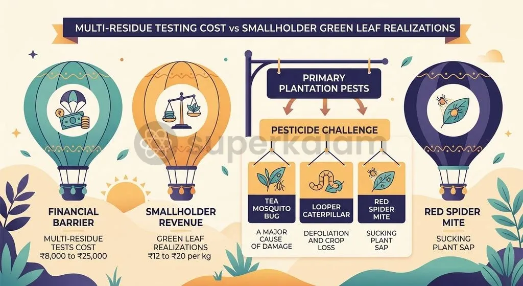 High private laboratory testing costs create an economic impasse for marginal growers dealing with aggressive crop pests.