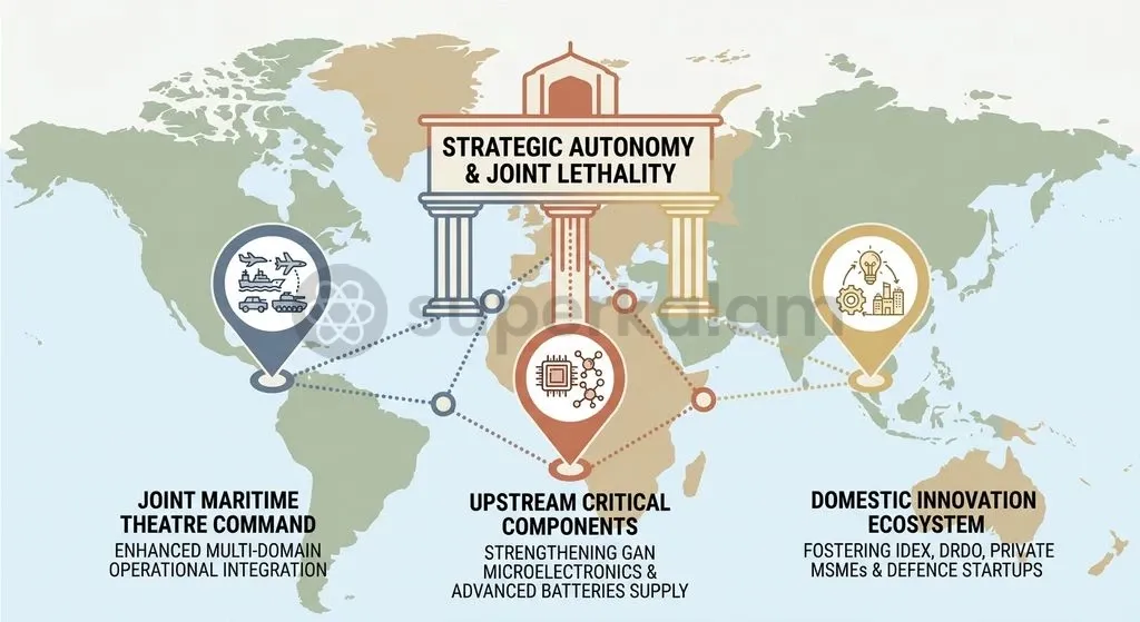 Strengthening the domestic defence ecosystem requires combining institutional theatre command reforms with high-tech supply chain indigenisation.
