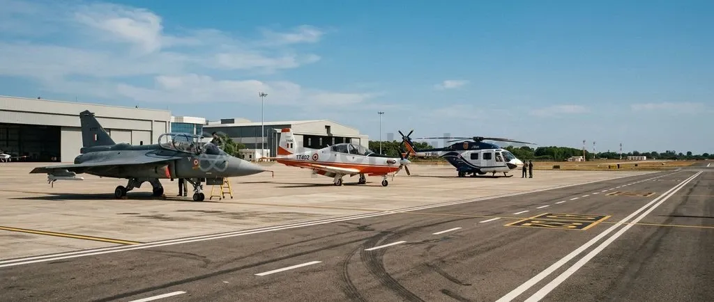 The triple platform handover by Hindustan Aeronautics Limited strengthens indigenous defence manufacturing and pilot training infrastructure.