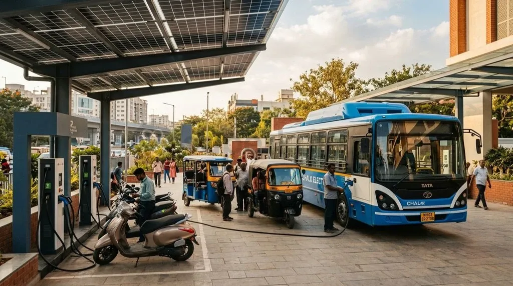 Electric mobility adoption in India requires parallel progress in power distribution grids and public charging infrastructure.
