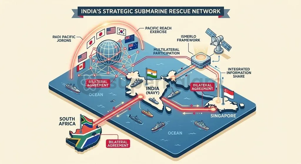 India's submarine rescue diplomacy operationalises the SAGAR initiative through bilateral pacts and ISMERLO coordination.