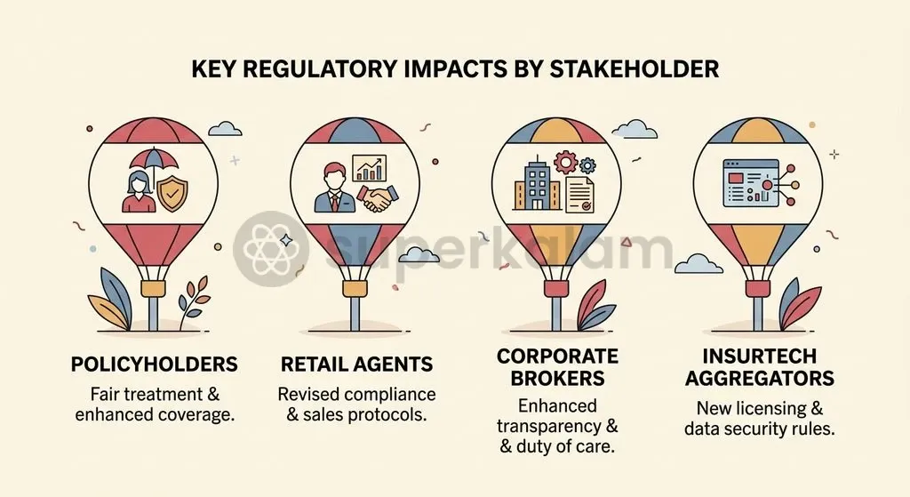 The recalibration of distribution economics creates distinct operational impacts across different insurance stakeholders.
