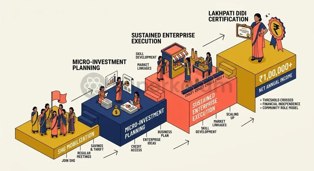 The ₹1 Lakh income threshold requires consistent financial performance across four continuous production cycles to ensure economic durability.