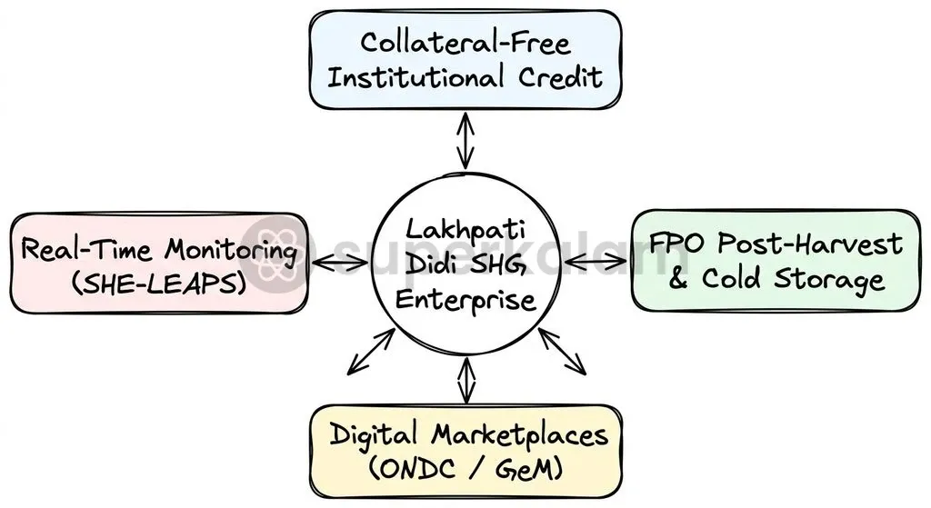 Establishing forward linkages through digital commerce networks and Farmer Producer Organisations protects rural margins from intermediary capture.