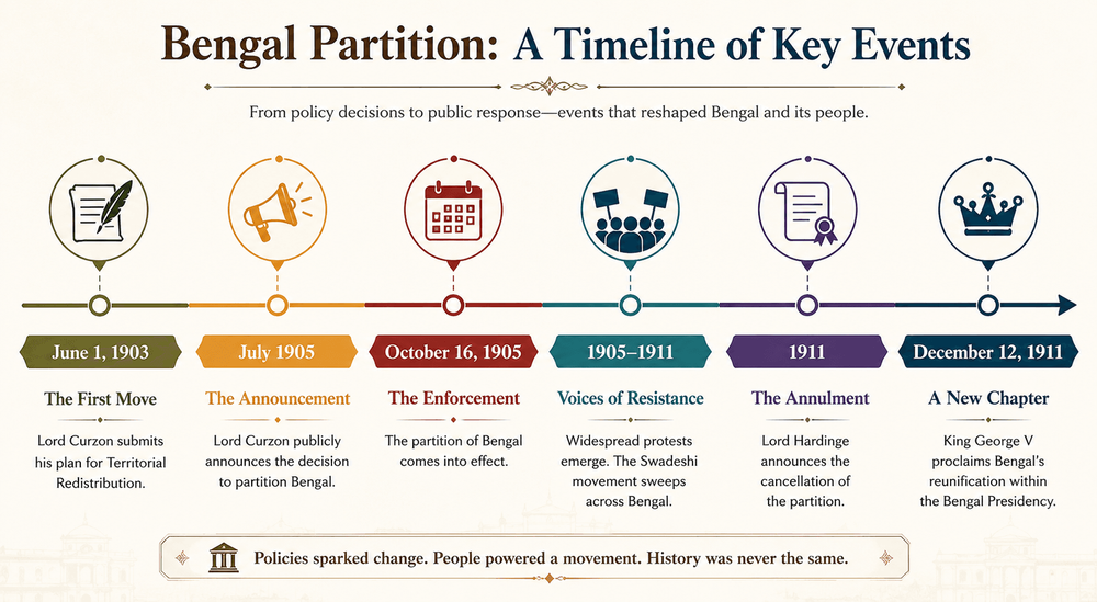 Partition of Bengal 1905 - UPSC Modern History Notes