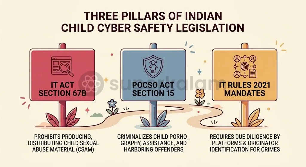 India's statutory matrix enforces dual criminal liabilities on offenders and strict due diligence mandates on digital intermediaries.