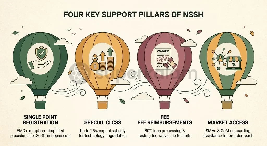 NSSH interventions target tender fee waivers, capital subsidies, and testing fee reimbursements to lower bidding costs.