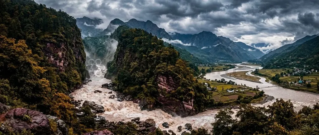 Transboundary Himalayan rivers carry immense seasonal monsoon discharges and heavy sediment loads from Nepal into the plains of northern India.