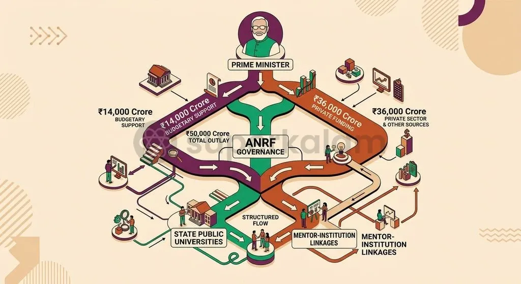 The ANRF framework seeks to mobilise public and private capital to distribute research funding beyond premier national institutes.