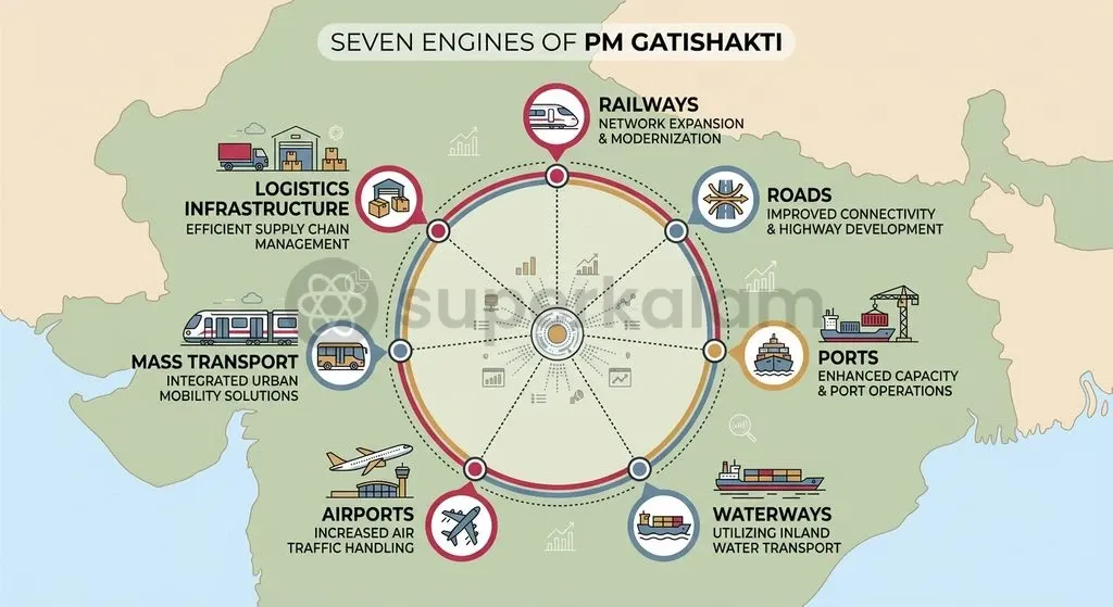 The National Master Plan synchronises investment decisions across seven primary connectivity sectors to prevent uncoordinated capital expenditure.