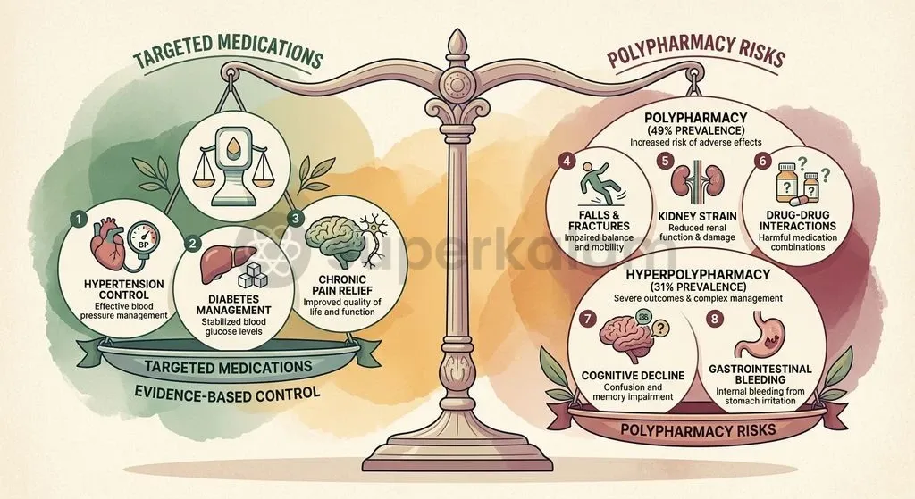 Clinical data highlights that nearly half of India's older population consumes five or more medications concurrently, escalating the risk of adverse drug reactions.