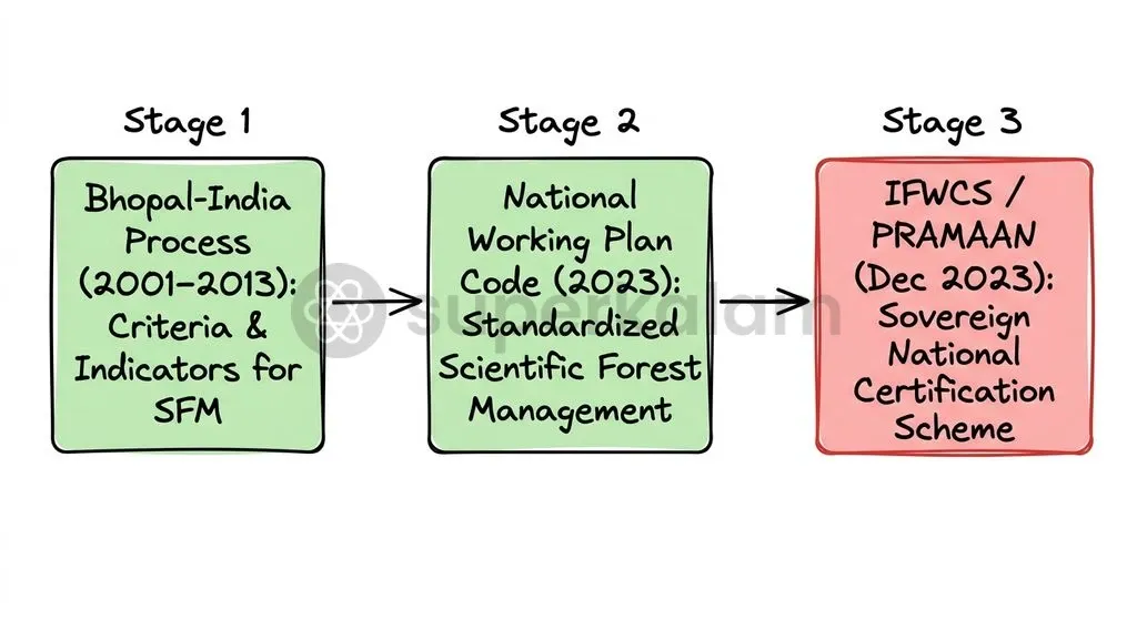 The journey of Indian forest standards from the 2001 Bhopal-India Process to the institutionalisation of the National Working Plan Code 2023.