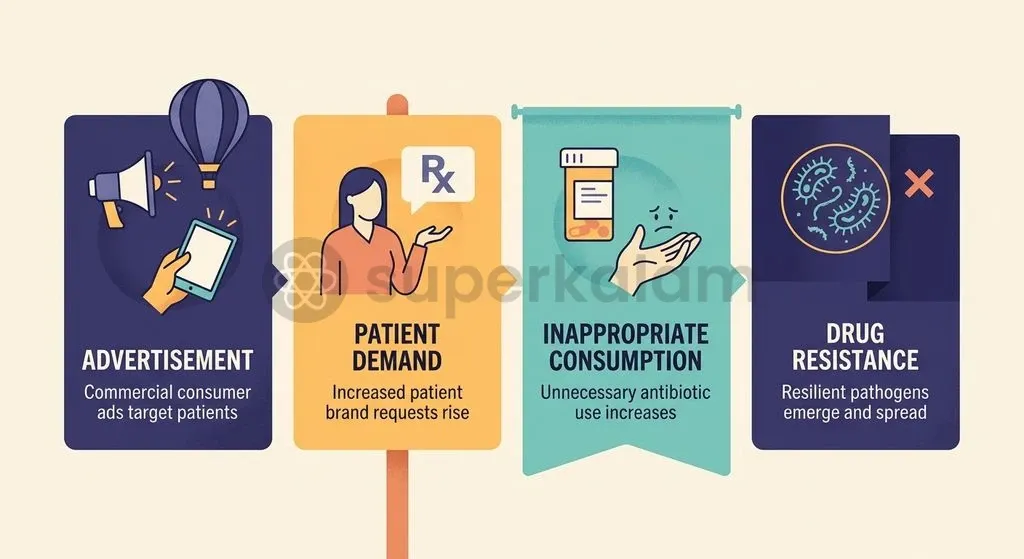 Unchecked prescription promotions encourage self-medication, compounding the national challenge of antimicrobial resistance.