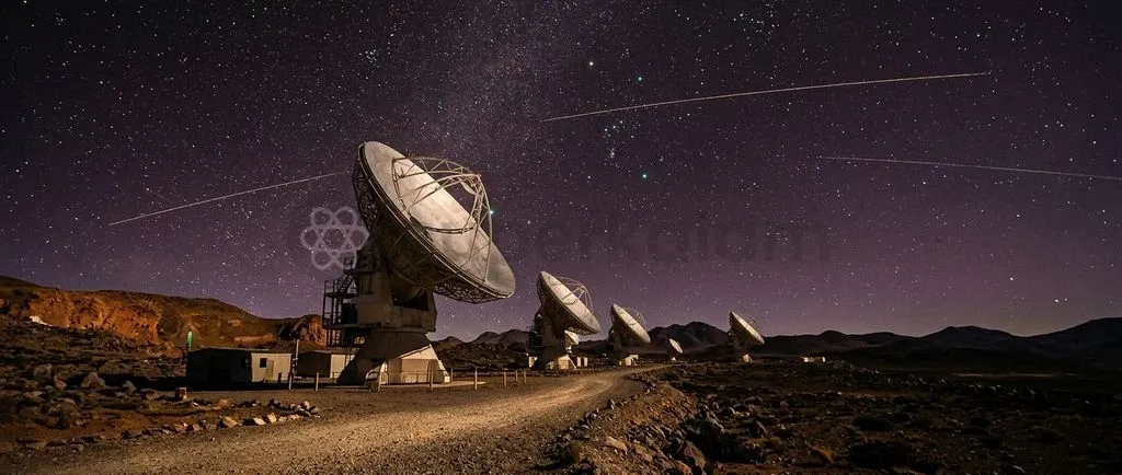 Ground-based radio telescopes face growing electromagnetic interference from commercial satellite constellations passing directly overhead.