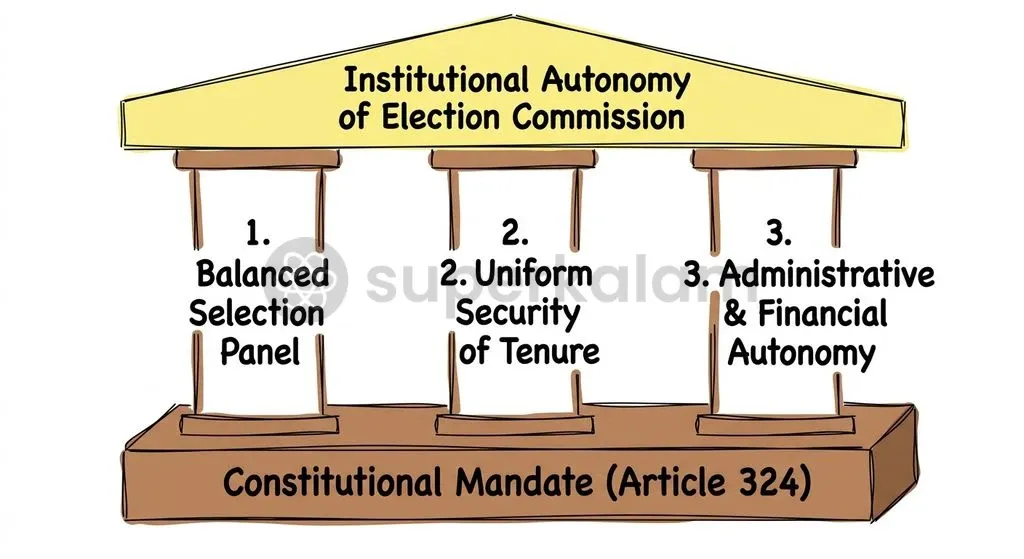 Complete institutional insulation requires balanced collegium selection, structural parity in removal protections, and procedural autonomy.