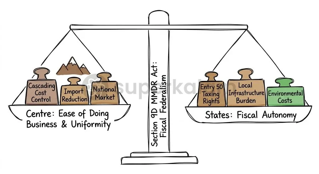 The core federal dilemma: balancing national industrial cost predictability against State resource revenue autonomy.
