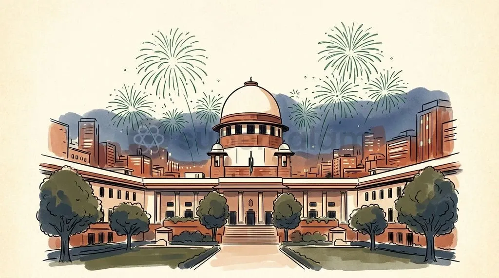 The Supreme Court has balanced environmental preservation with festive customs by enforcing strict green cracker standards across India.