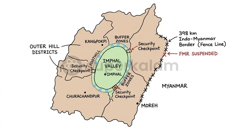 Border management along the 398 km international frontier remains integral to internal security and counter-narcotics enforcement.