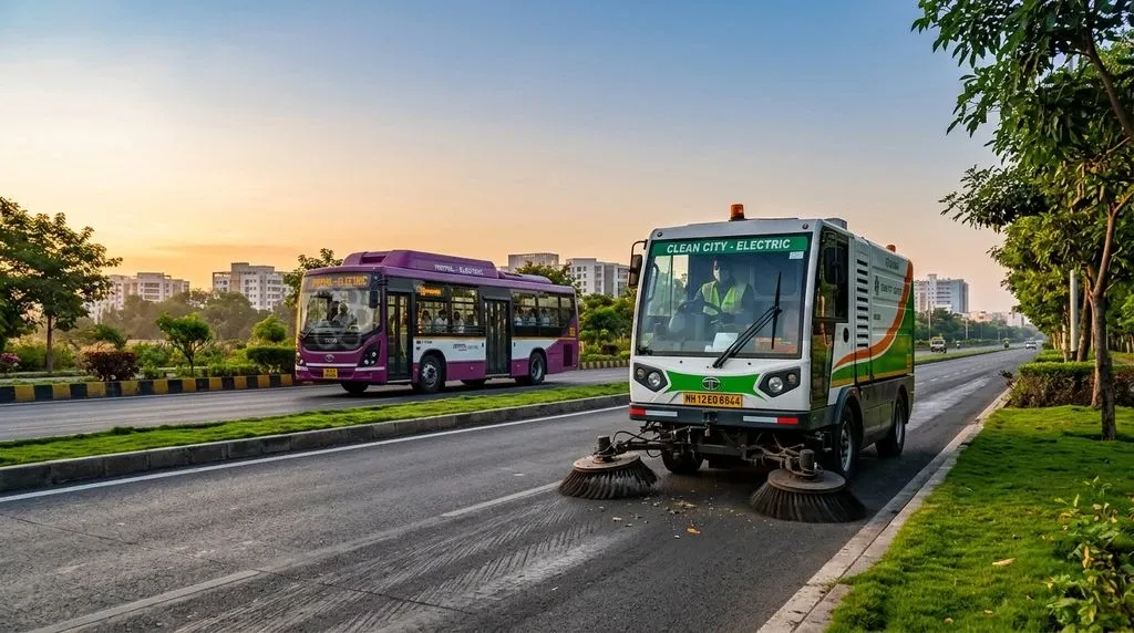 Mechanised sweeping and municipal fleet electrification form the backbone of top-performing clean air models under Swachh Vayu Sarvekshan.