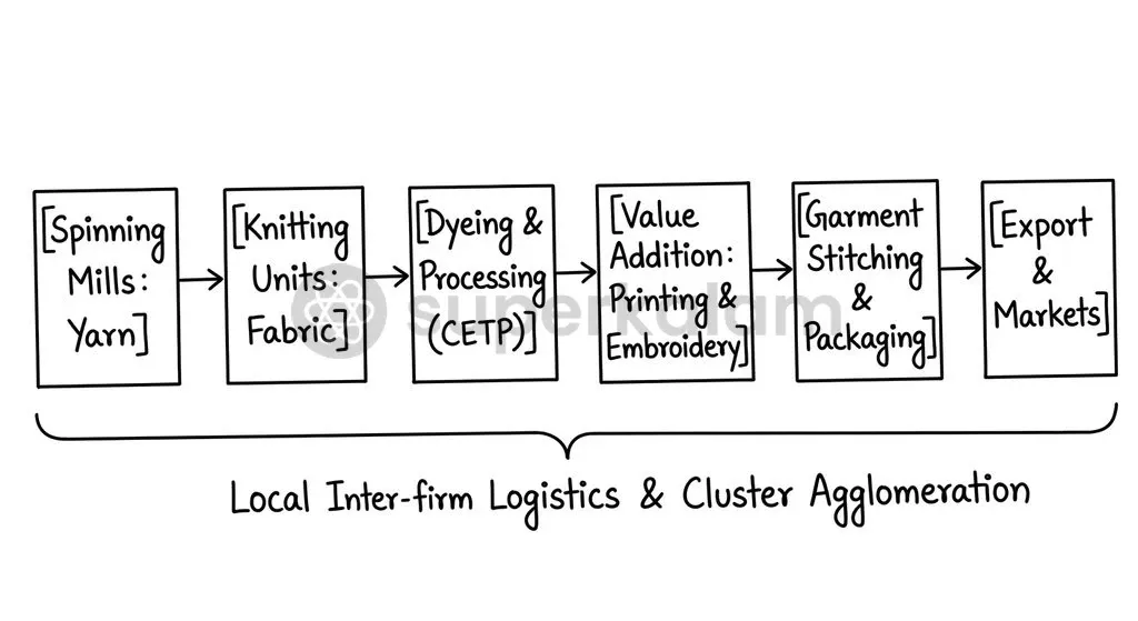 Functional disintegration allows specialized MSMEs to handle discrete production stages, lowering entry capital requirements across the cluster.