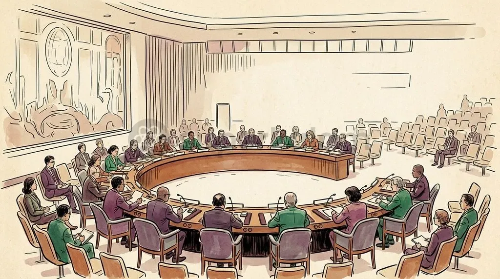 The United Nations Security Council chamber stands as the focal point of modern debates on multilateral reform and voting equality.