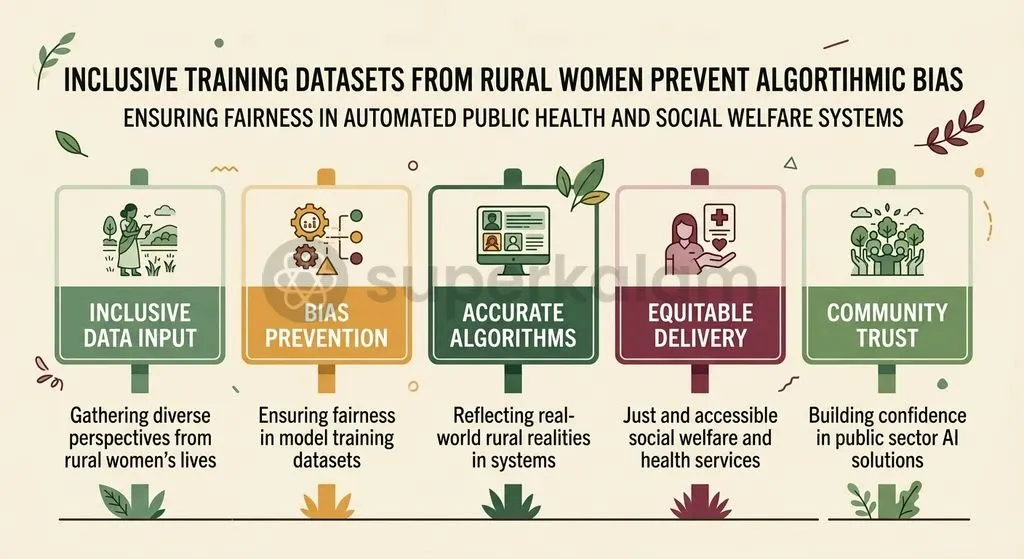 Community-level oversight ensures public artificial intelligence algorithms reflect rural female demographic data accurately.